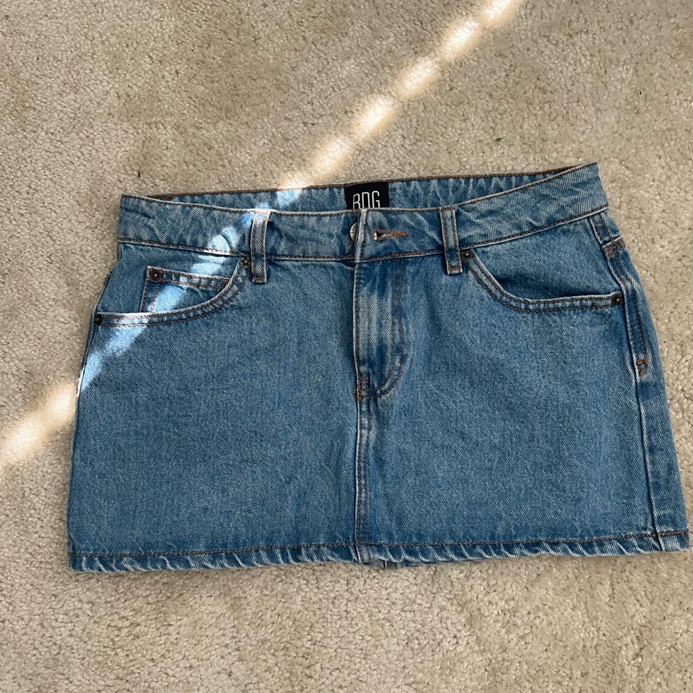 BDG light blue Jean mini skirt